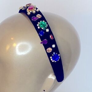 NEW…Black/Multi-colored gem stone headband OS (one size)
